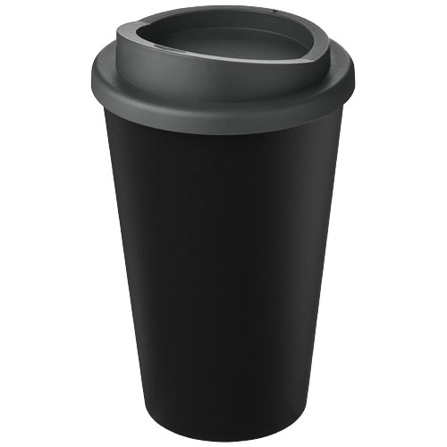 Gobelet publicitaire recyclé 350ml Americano® Noir et Gris